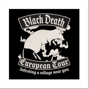 Funny Black Death European Tour Posters and Art